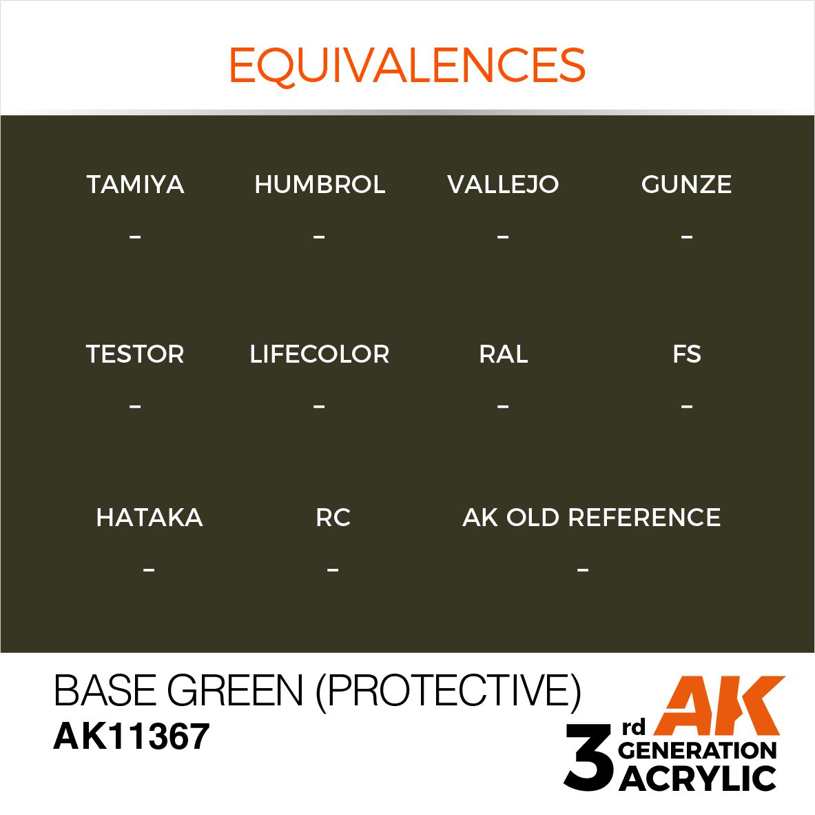 AK11367 3RD. AFV SERIES - BASE GREEN (PROTECTIVE) - 17ml colore acrilico per modellismo - immagine 3