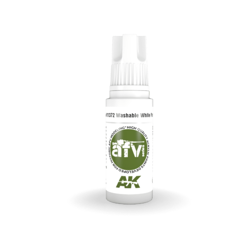 AK11372 3RD. AFV SERIES – WASHABLE WHITE PAINT – 17ml colore acrilico per modellismo
