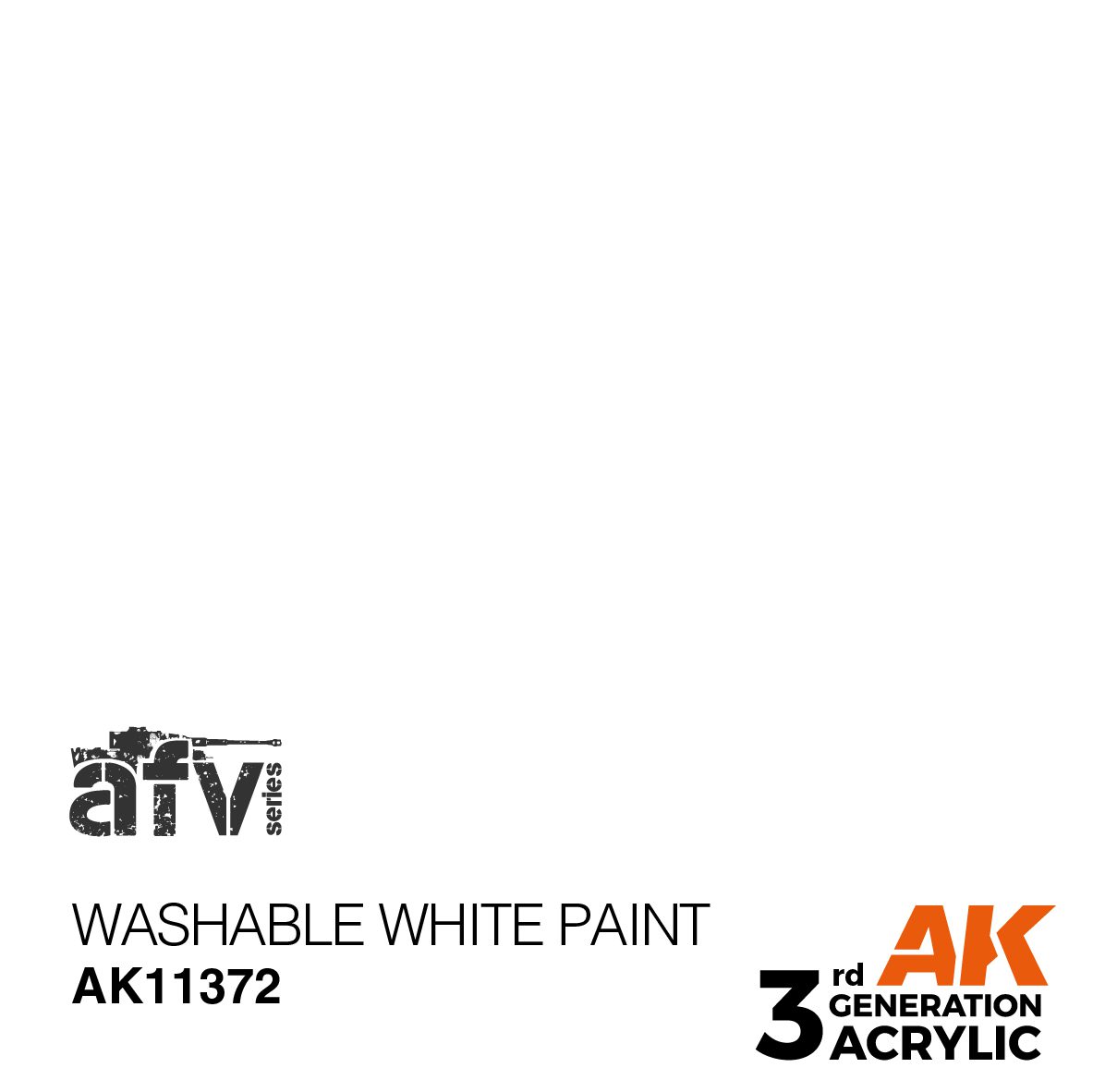 AK11372 3RD. AFV SERIES - WASHABLE WHITE PAINT - 17ml colore acrilico per modellismo - immagine 2