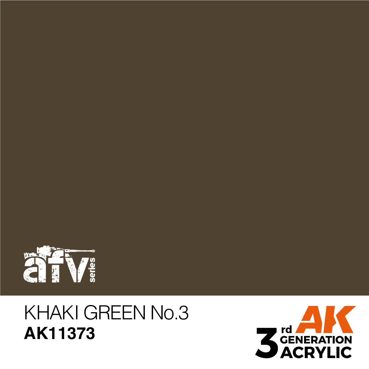 AK11373 3RD. AFV SERIES - KHAKI GREEN NO.3 - 17ml colore acrilico per modellismo - immagine 2