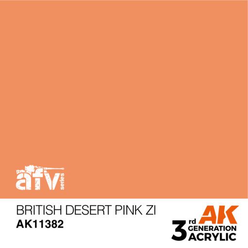 AK11382 3RD. AFV SERIES - BRITISH DESERT PINK ZI - 17ml colore acrilico per modellismo - immagine 2