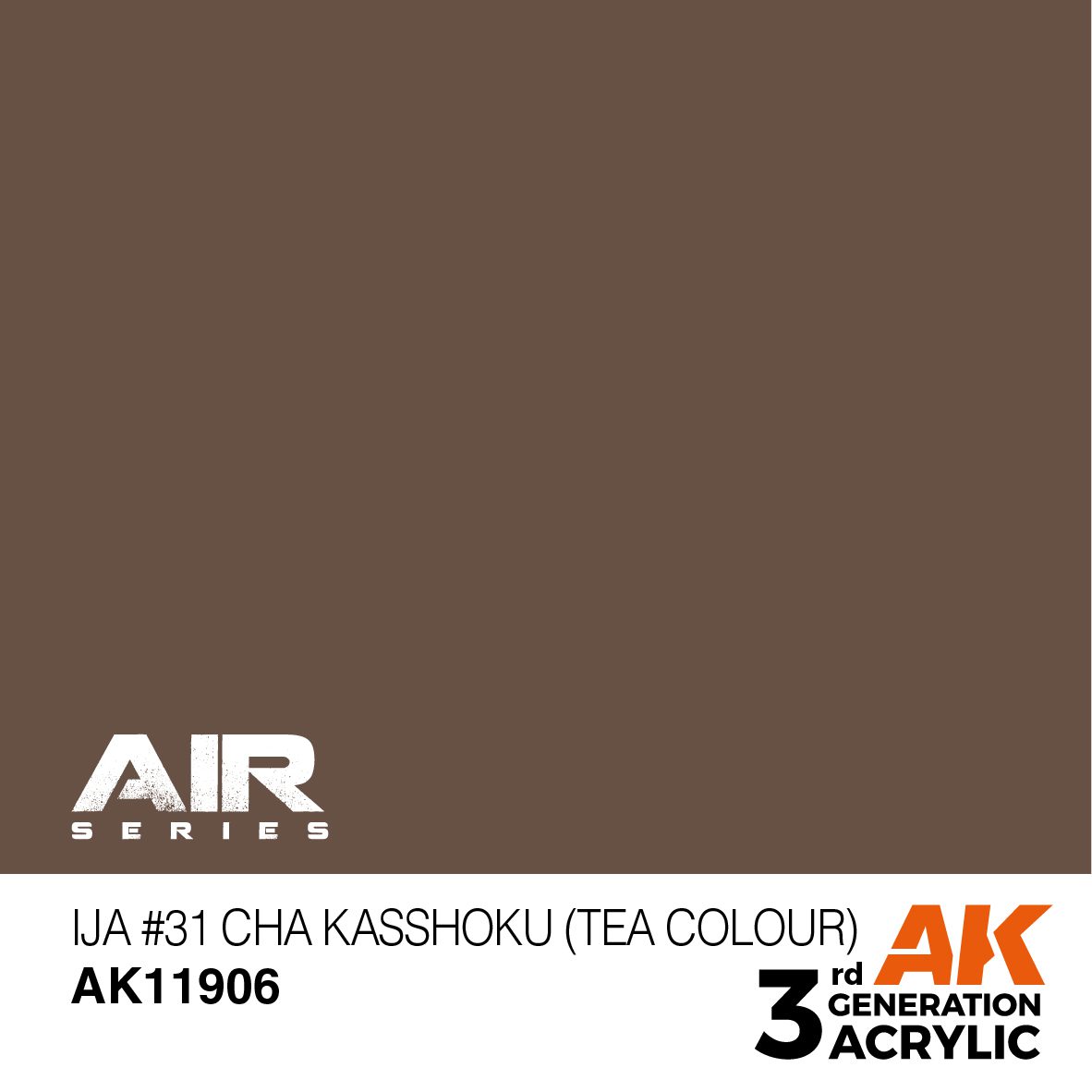 AK11906 3RD. IJA #31 CHA KASSHOKU (TEA COLOUR) 17ml colore acrilico per modellismo - immagine 2