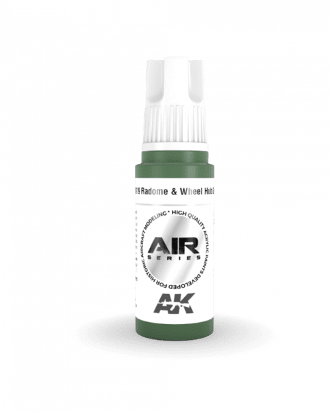 AK11919 3RD. RADOME & WHEEL HUB GREEN 17ml colore acrilico per modellismo