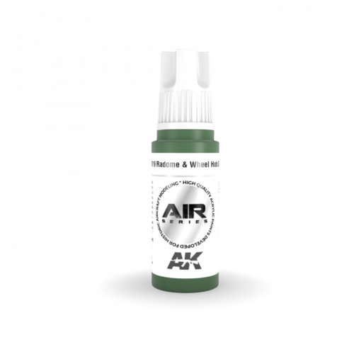 AK11919 3RD. RADOME & WHEEL HUB GREEN 17ml colore acrilico per modellismo