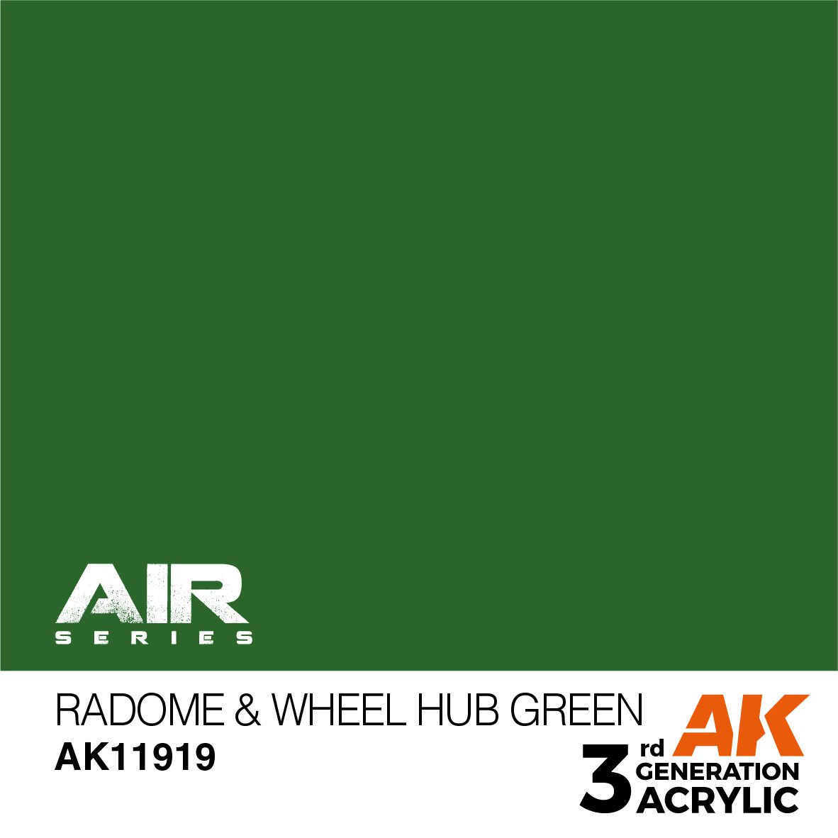 AK11919 3RD. RADOME & WHEEL HUB GREEN 17ml colore acrilico per modellismo - immagine 2
