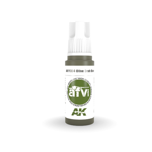 AK11334 3RD. AFV SERIES – OLIVE DRAB BASE – F.S. 24098 17ml colore acrilico per modellismo