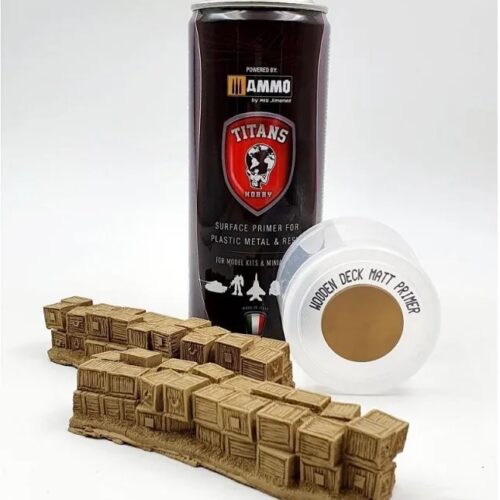 PRIMER SPRAY WOODEN DECK OPACO – 400ml Spray per plastica, metallo e resina TITANS HOBBY TTH118