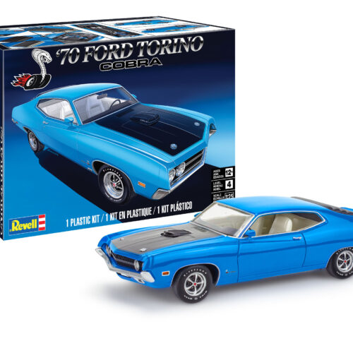 1970 Ford Torino Cobra scala 1:24 MONOGRAM 14534 + COLLA REVELL 39608 OMAGGIO