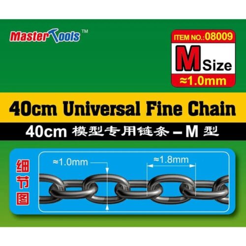 Catena Fine Universale Da 40 Cm Misura M 1,0 Mm X 1,8 Mm MASTER TOOLS 8009