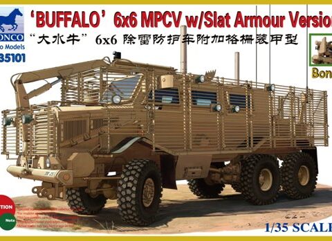 "Buffalo" 6x6 MPCV with Slat Grill Armor Version scala 1:35 BRONCO MODELS CB35101 + COLLA OMAGGIO
