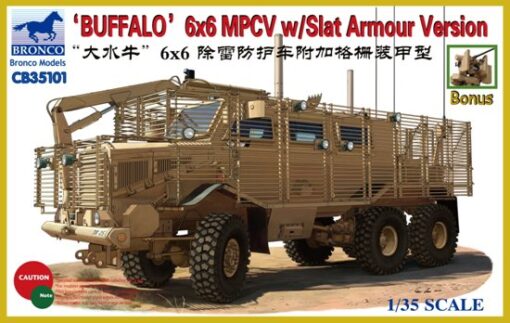 "Buffalo" 6x6 MPCV with Slat Grill Armor Version scala 1:35 BRONCO MODELS CB35101 + COLLA OMAGGIO