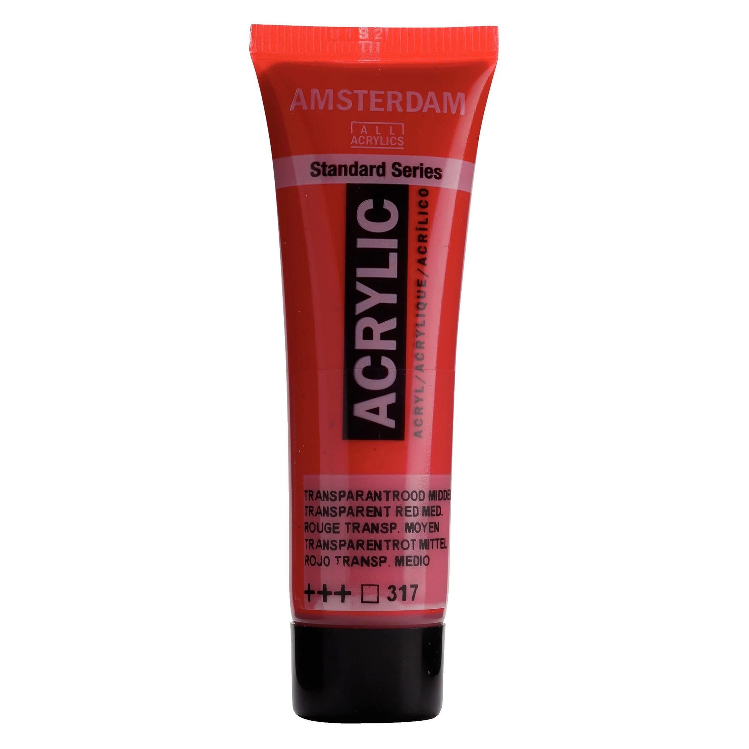 317 ROSSO TRASPARENTE MEDIO - ROYAL TALENS Colore Acrilico Amsterdam 20ml.