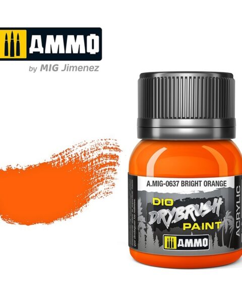 637 BRIGHT ORANGE Ammo Mig Drybrush Paint 40ml