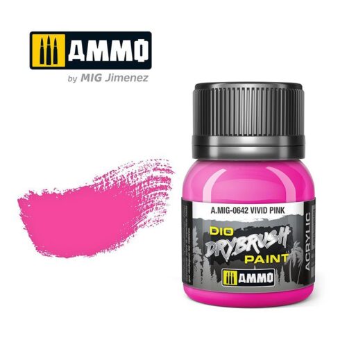 642 VIVID PINK Ammo Mig Drybrush Paint 40ml