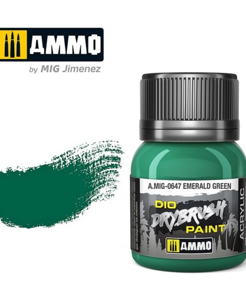 647 EMERALD GREEN Ammo Mig Drybrush Paint 40ml