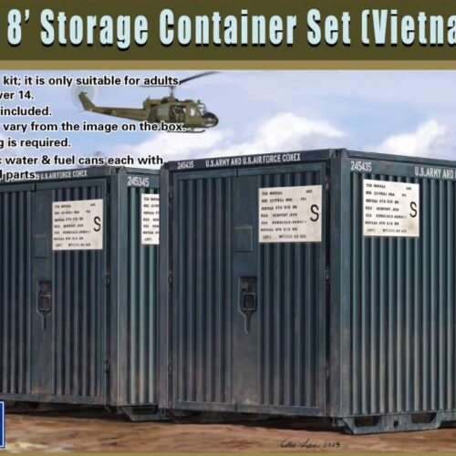 35GM0112 – US Military 8′ Storage Container Set Includes 2 containers (Vietnam War Era) scala 1:35 GECKO