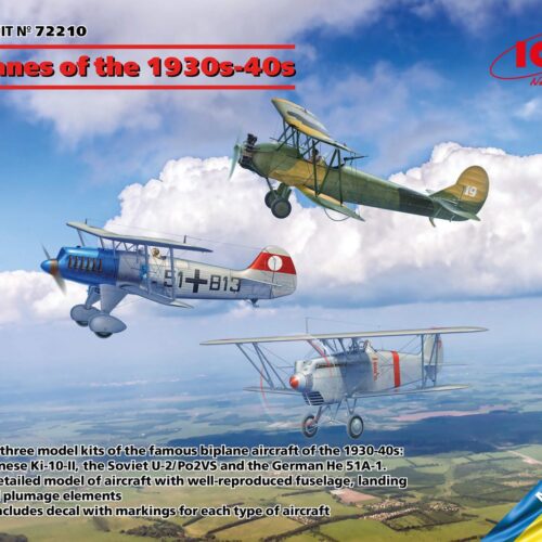 72210 – Biplanes of the 1930s and 1940s Plane scala 1:72 ICM