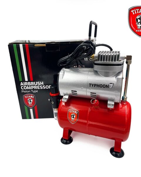 Typhoon Air Compressor Piston Type, 1/6hp - 220-240V 50Hz with air tank 3lt. TITANS HOBBY  TTH027