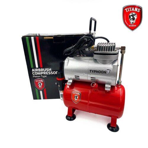 Typhoon Air Compressor Piston Type, 1/6hp – 220-240V 50Hz with air tank 3lt. TITANS HOBBY  TTH027