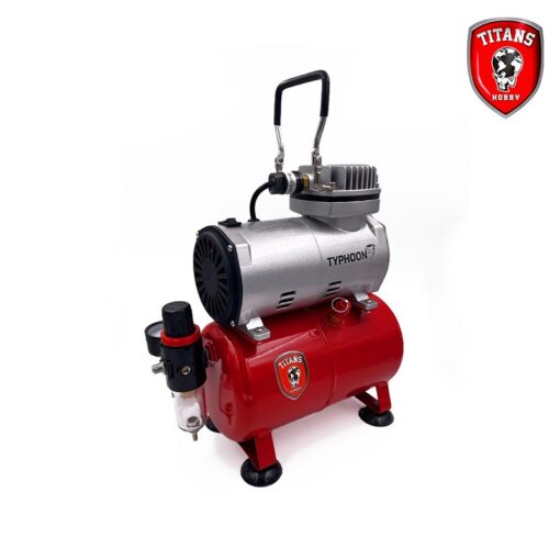 Typhoon Air Compressor Piston Type, 1/6hp - 220-240V 50Hz with air tank 3lt. TITANS HOBBY  TTH027 - immagine 2