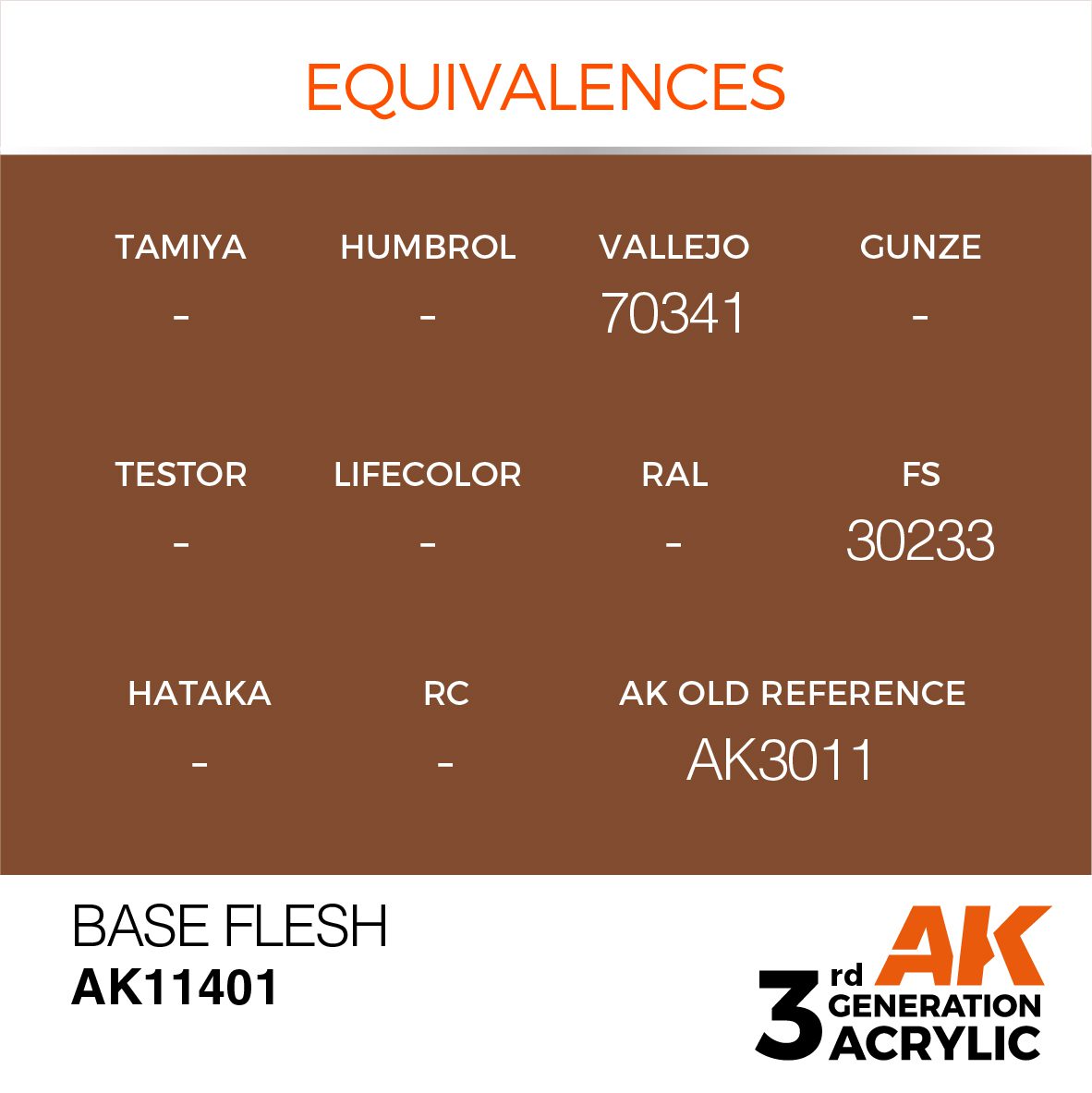 AK11401 3RD. FIGURE SERIES - BASE FLESH - 17ml colore acrilico per modellismo - immagine 3