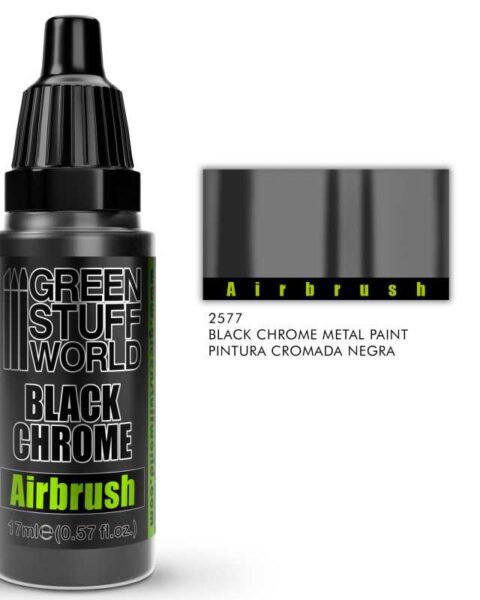 2577 GREEN STUFF WORLD  CHROME PAINT - BLACK CHROME
