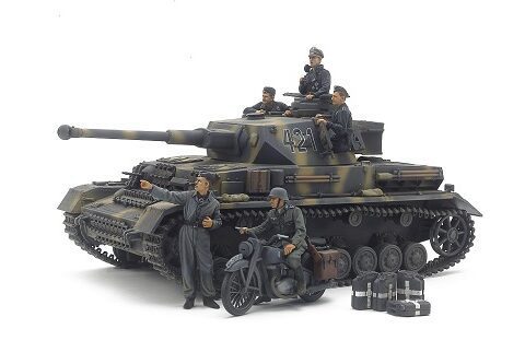 GE PANZERKAMPFWAGEN IV AUSF.G & MOTO scala 1:35 Tamiya 25209 + COLLA OMAGGIO