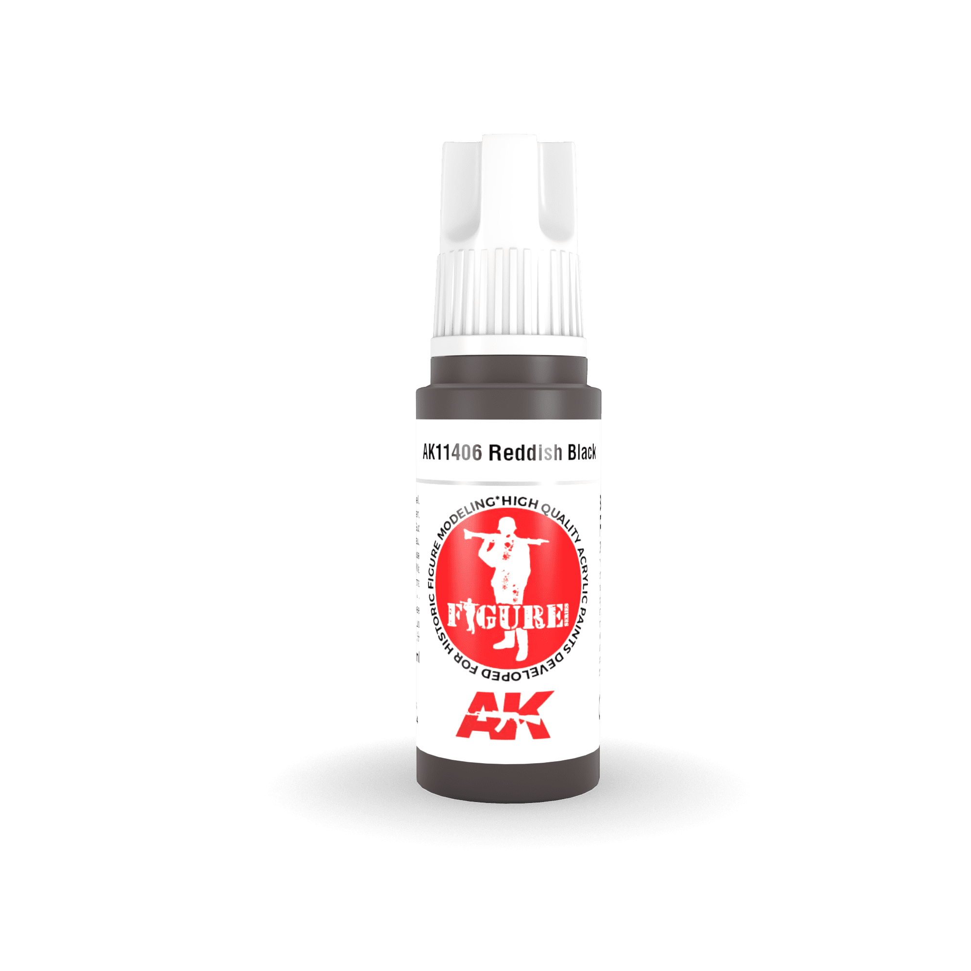 AK11406 3RD. FIGURE SERIES - REDDISH BLACK - 17ml colore acrilico per modellismo