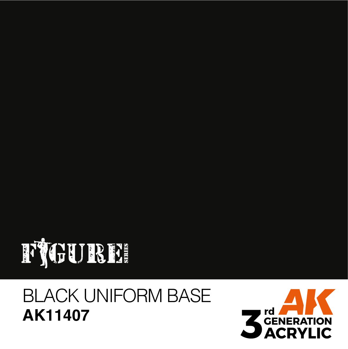 AK11407 3RD. FIGURE SERIES - BLACK UNIFORM BASE - 17ml colore acrilico per modellismo - immagine 2