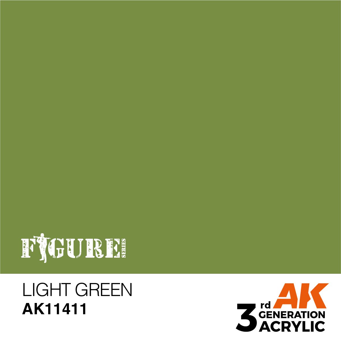 AK11411 3RD. FIGURE SERIES - LIGHT GREEN - 17ml colore acrilico per modellismo - immagine 2