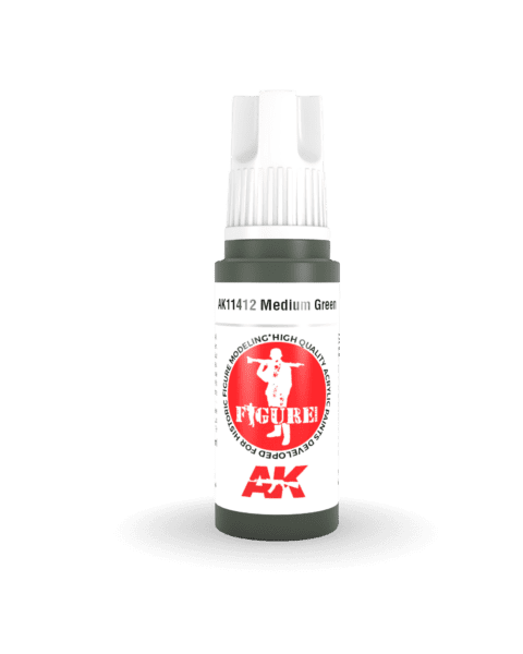 AK11412 3RD. FIGURE SERIES - MEDIUM GREEN - 17ml colore acrilico per modellismo