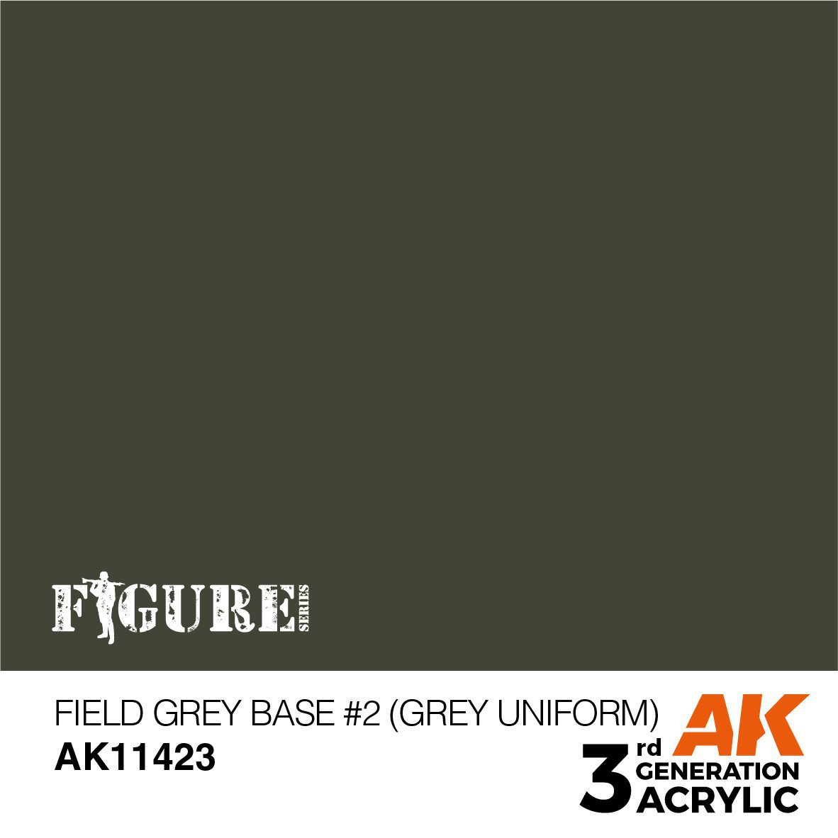 AK11423 3RD. FIGURE SERIES - FIELD GREY BASE #2 (GREY UNIFORM) - 17ml colore acrilico per modellismo - immagine 2