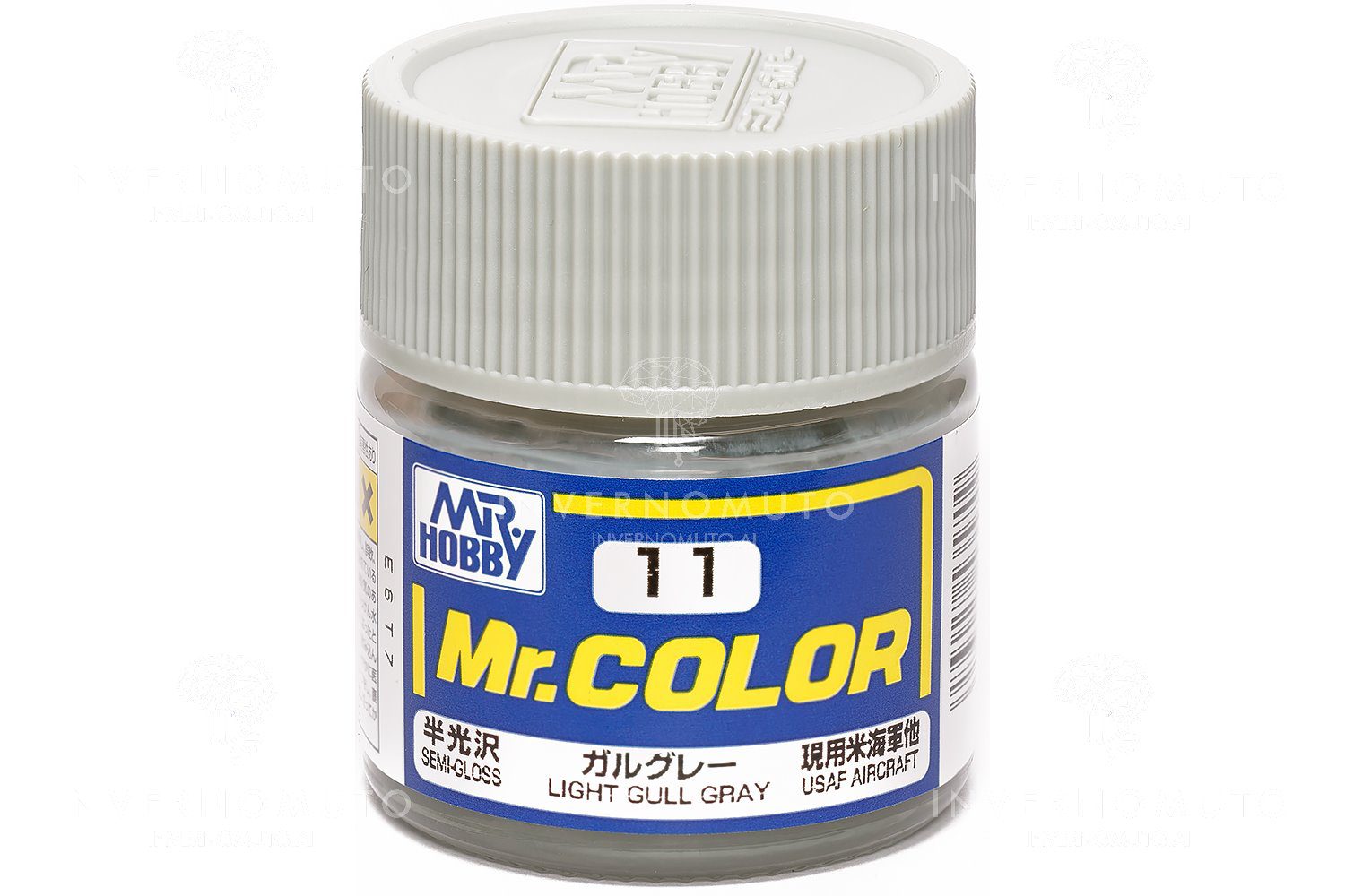 C-011 Gunze Lacquer smalto | LIGHT GULL GRAY - GRIGIO GABBIANO CHIARO SEMILUCIDO | PRIMARIO | 10ml colore modellismo