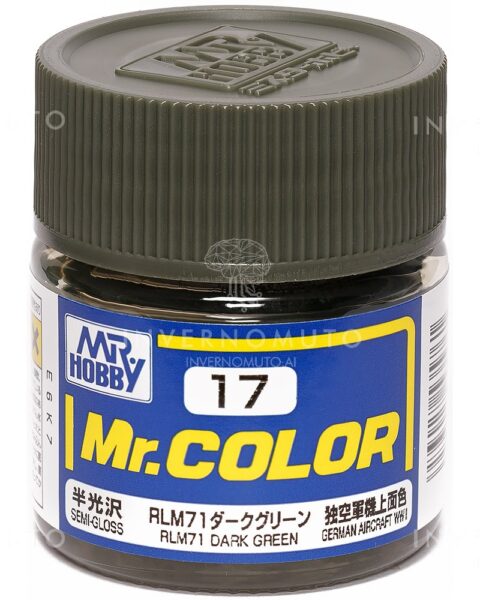 C-017 Gunze Lacquer smalto | RLM71 DARK GREEN/VERDE SCURO AIR GERMAN II | PRIMARIO | 10ml colore modellismo