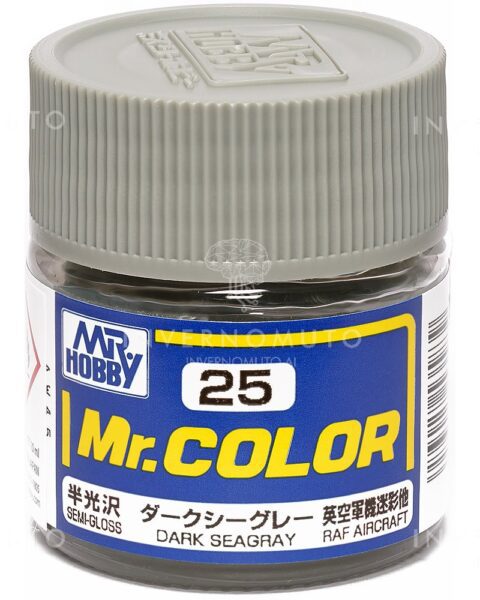 C-025 Gunze Lacquer smalto DARK SEAGRAY/GRIGIO MARE SCURO | SEMILUCIDO | AIR UK II  | 10ml colore modellismo