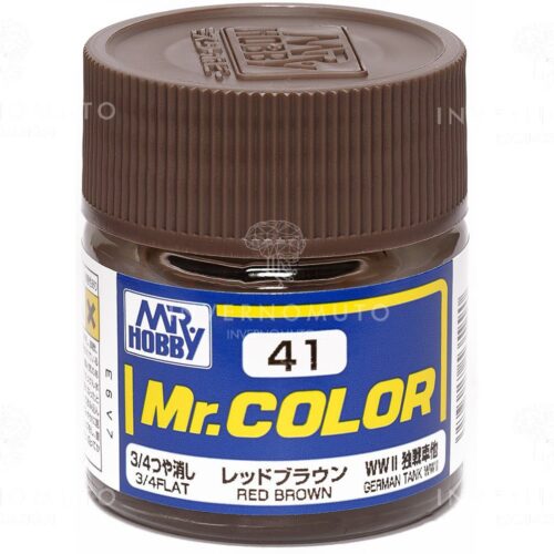 C-041 Gunze Lacquer smalto RED BROWN/MARRONE ROSSICCIO | OPACO | CARRI GER II | 10ml colore modellismo
