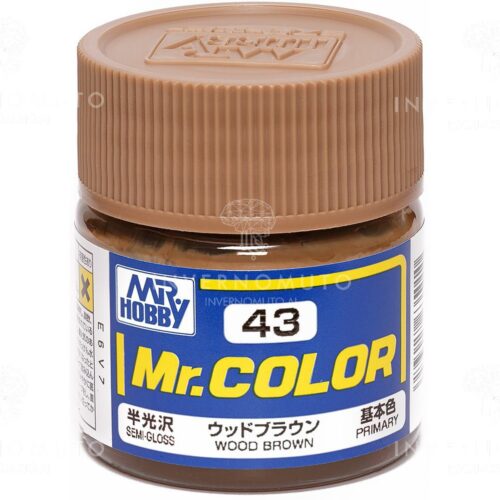 C-043 Gunze Lacquer smalto WOOD BROWN/MARRONE LEGNO | SEMILUCIDO | PRIMARIO  | 10ml colore modellismo