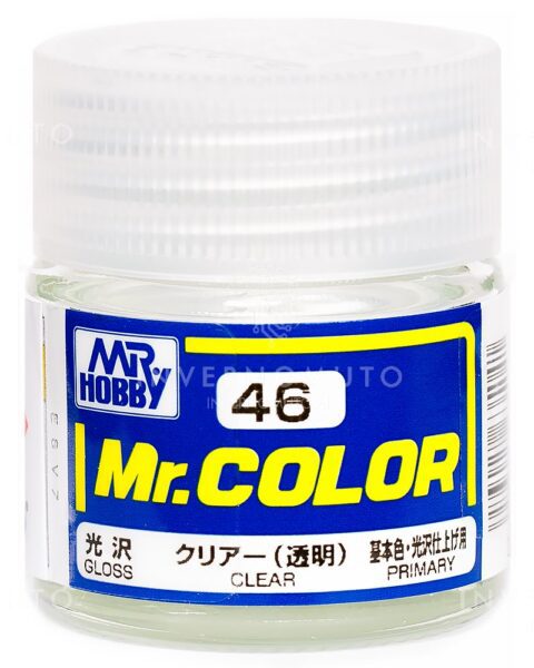 C-046 Gunze Lacquer smalto CLEAR | LUCIDO | PRIMARIO | 10ml colore modellismo