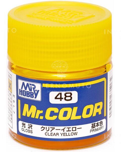 C-048 Gunze Lacquer smalto CLEAR YELLOW/GIALLO TRASPARENTE | LUCIDO | PRIMARIO | 10ml colore modellismo
