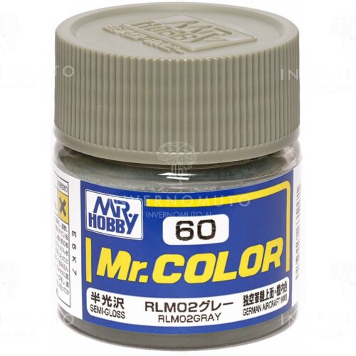 C-060 Gunze Lacquer smalto RLM02 GRAY/GRIGIO | SEMILUCIDO | AIR GER II| 10ml colore modellismo