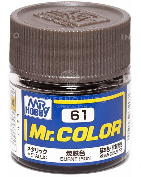 C-061 Gunze Lacquer smalto BURNT IRON/FERRO BRUNITO | METALLICO LUCIDO | PRIMARIO| 10ml colore modellismo