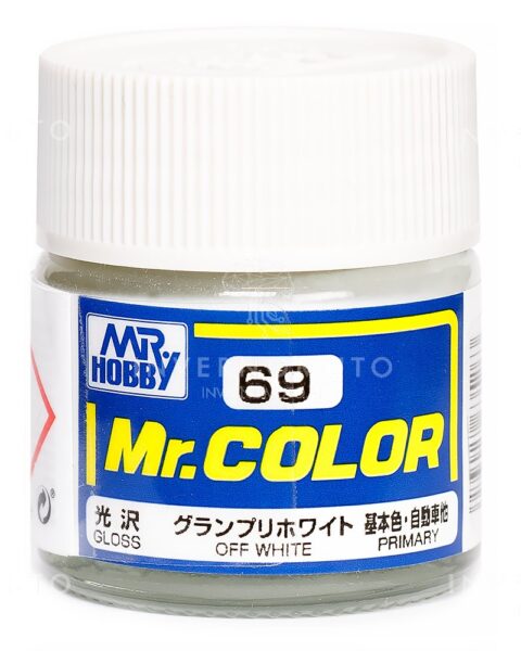 C-069 Gunze Lacquer smalto OFF WHITE | LUCIDO | PRIMARIO | 10ml colore modellismo