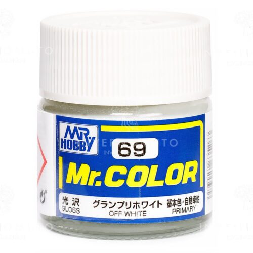 C-069 Gunze Lacquer smalto OFF WHITE | LUCIDO | PRIMARIO | 10ml colore modellismo