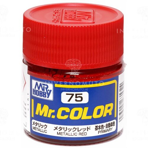 C-075 Gunze Lacquer smalto METALLIC RED/ROSSO METALLICO | LUCIDO | PRIMARIO | 10ml colore modellismo