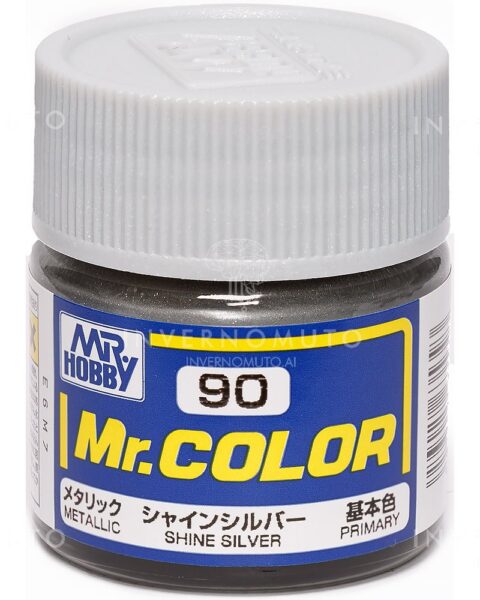 C-090 Gunze Lacquer smalto SHINE SILVER/ARGENTO BRILLANTE | METALLICO LUCIDO | 10ml colore modellismo