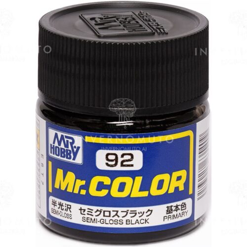C-092 Gunze Lacquer smalto SEMI GLOSS BLACK/NERO SEMILUCIDO | PRIMARIO | 10ml colore modellismo