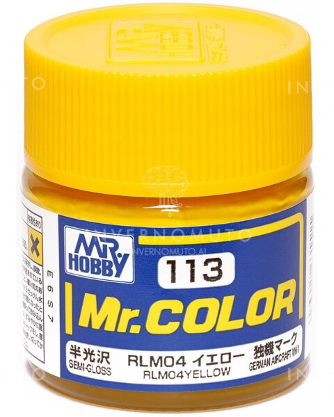 C-113 Gunze Lacquer smalto RLM04 YELLOW/GIALLO | SEMILUCIDO | AIR GER II  | 10ml colore modellismo