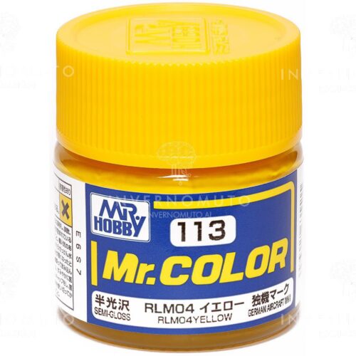 C-113 Gunze Lacquer smalto RLM04 YELLOW/GIALLO | SEMILUCIDO | AIR GER II | 10ml colore modellismo