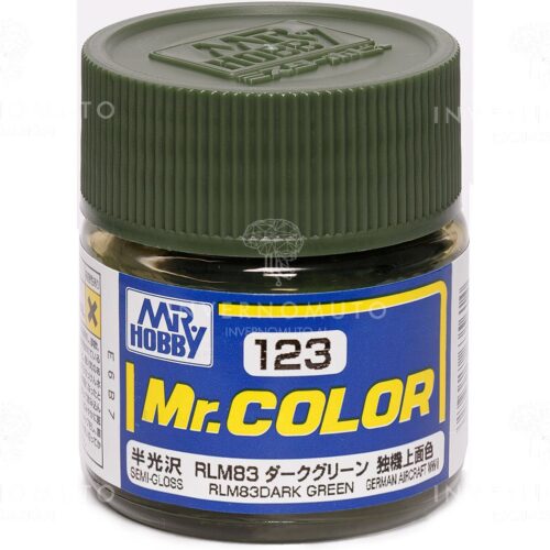 C-123 Gunze Lacquer smalto RLM83 DARK GREEN/ VERDE SCURO | SEMILUCIDO | 10ml colore modellismo