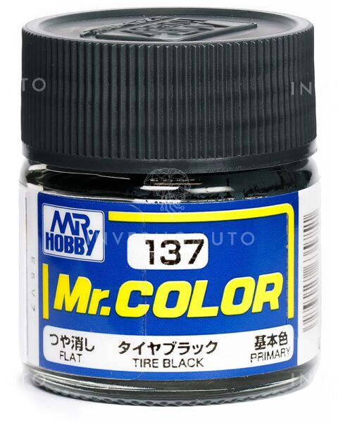 C-137 Gunze Lacquer smalto TIRE BLACK | LUCIDO | PRIMARIO | 10ml colore modellismo